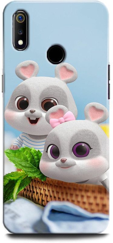 Afterglow Back Cover for Realme 3 RABBIT, CARTOON, PET, Cute RABBIT  (Multicolor, Shock Proof, Pack of: 1)