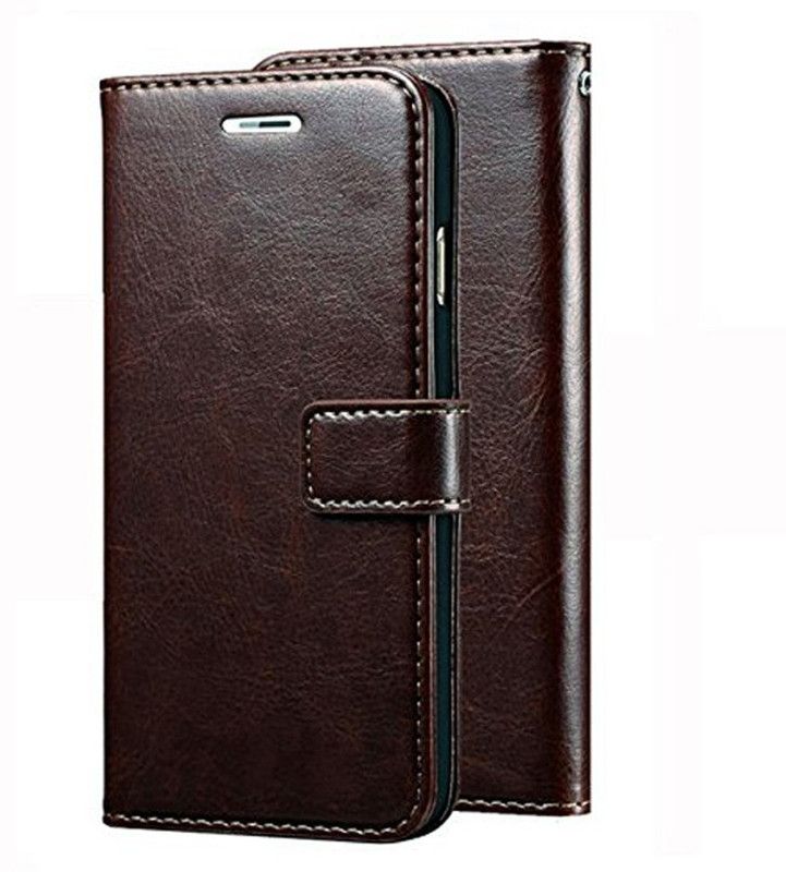 Sensational Flip Cover for Realme Narzo 10A  (Brown, Pack of: 1)