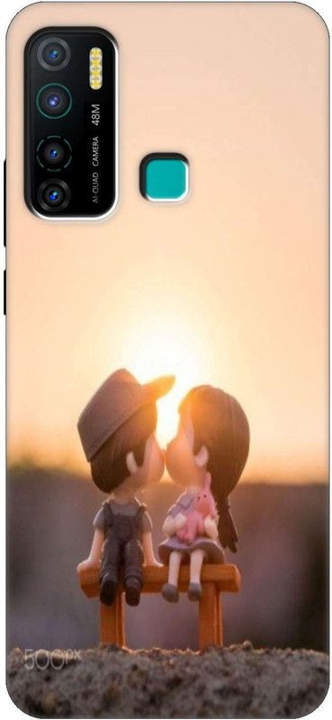 Buytrend Back Cover for Infinix Hot 9 Pro  (Beige, Grey, Flexible, Silicon)
