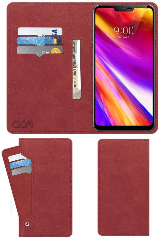 ACM Flip Cover for Lg G7+ Thinq  (Pink, Cases with Holder, Pack of: 1)