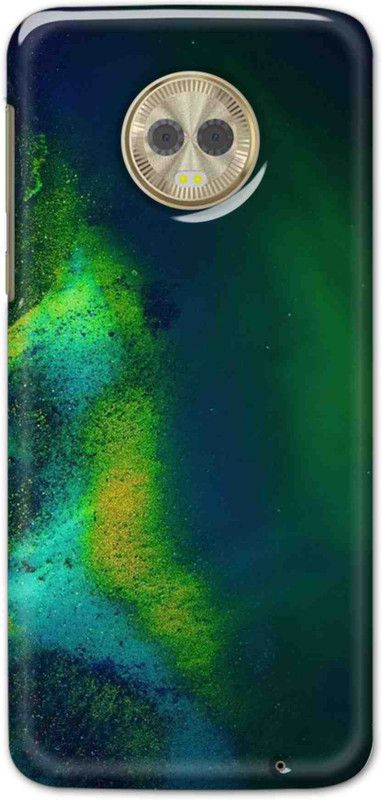 NDCOM Back Cover for Motorola Moto G6 Plus Green Abstract Printed  (Multicolor, Hard Case, Pack of: 1)