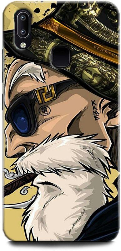 Wall Art Back Cover for Vivo V9 Youth, 1727 MASTER ROSHI, ANAMIE, SMOKY OLD MAN, DRAGON BALL  (Multicolor, Dual Protection, Pack of: 1)