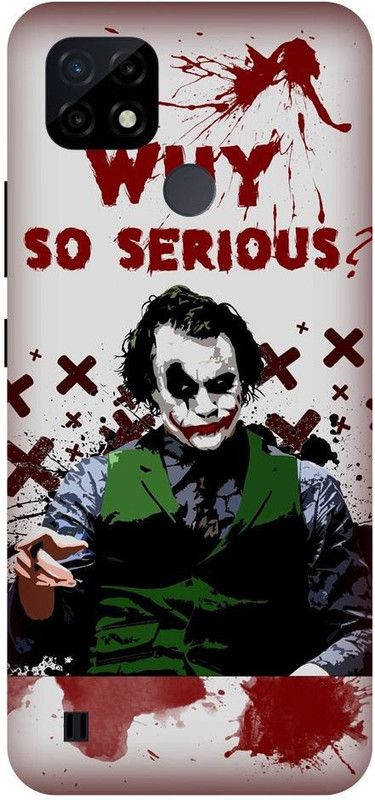 Wall Art Back Cover for Realme C25Y JOKER, DARK KNIGHT, BATMAN, DC COMIC, JOKER FACE  (Multicolor, Dual Protection, Pack of: 1)