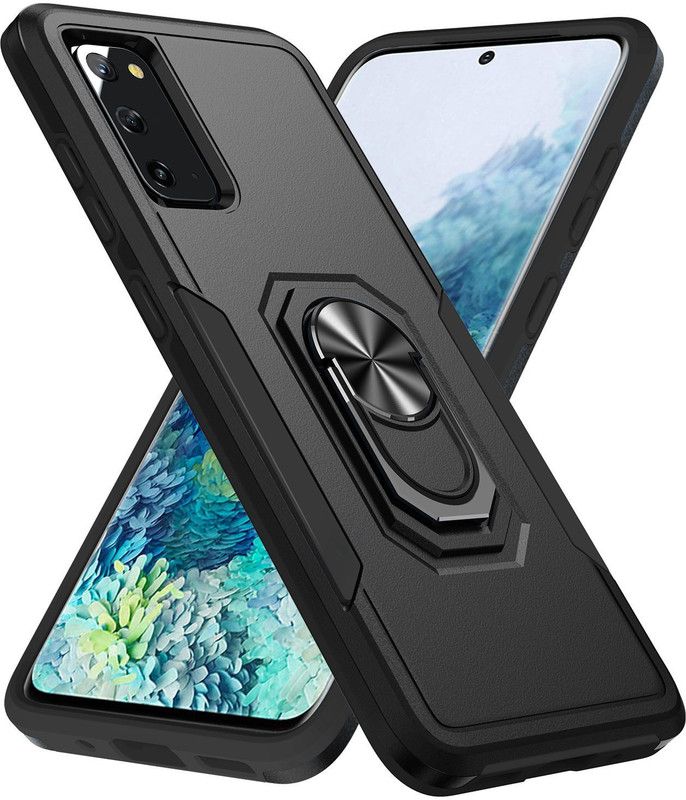 TURTLE Back Cover for Samsung Galaxy S20  (Black, Dual Protection, Pack of: 1)
