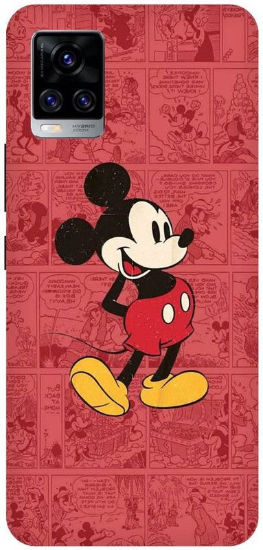 URCHIN Back Cover for Vivo V20 Pro Mickey mouse, minnie mouse, mickey mouse, cartoon, funny, cute, love, Disney  (Multicolor, Shock Proof, Pack of: 1)