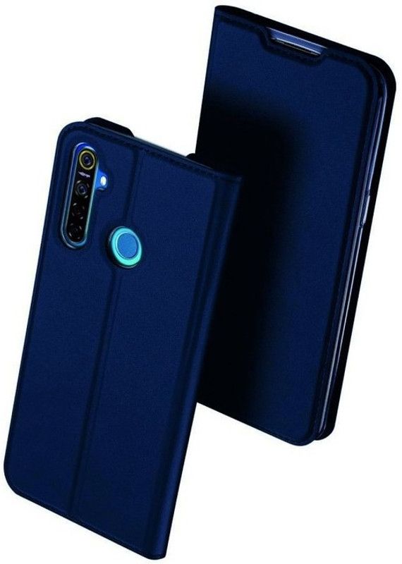 Elica Flip Cover for Realme 5i  (Blue, Shock Proof, Pack of: 1)