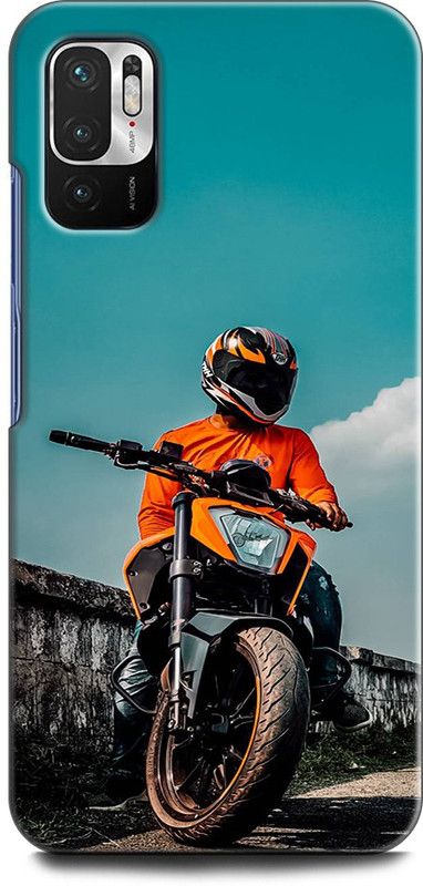 Wall Art Back Cover for REDMI Note 10T 5G DUKE, KTM, BIKE, RACER, DUCK LOVE, BIKER  (Multicolor, Dual Protection, Pack of: 1)