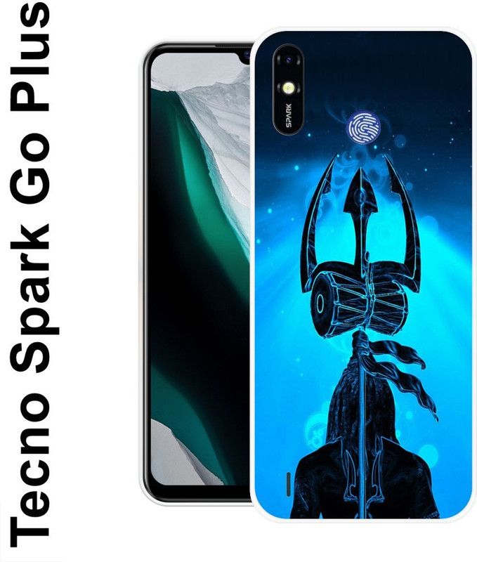 REALKING Back Cover for Tecno Spark Go Plus  (Black, Blue, Grip Case, Silicon)