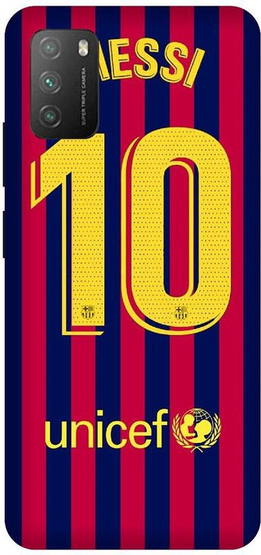 UMPRINT Back Cover for Poco M3/MZB087AIN Messi, Messi 10, Sport Printed Back Cover  (Multicolor, Hard Case, Pack of: 1)