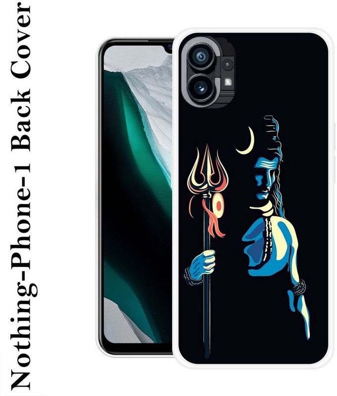 INDIALAND Back Cover for Nothing Phone 1  (Black, Blue, Grip Case, Silicon, Pack of: 1)