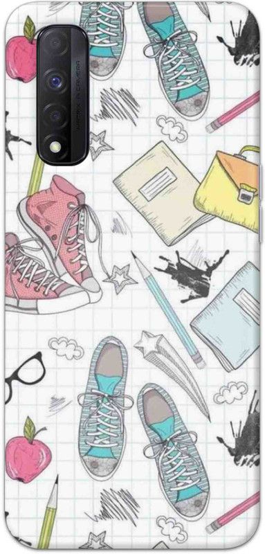 NDCOM Back Cover for Realme Narzo 30 School Pattern Printed  (Multicolor, Hard Case, Pack of: 1)