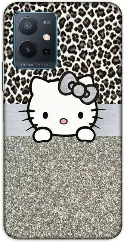 iprinto Back Cover for Vivo T1 5G,V2141, Vivo Y75 5G, V2142, iQOO Z6 5G, I2127 Hello Kitty Back Cover  (White, Shock Proof)