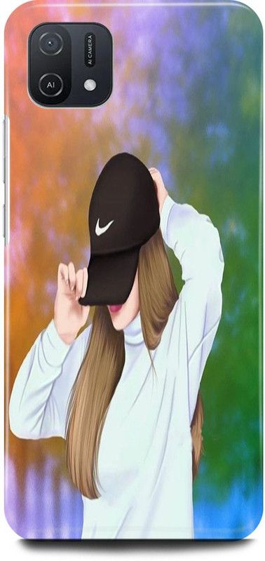 FRONK Back Cover for OPPO A16E, CPH2421, CUTE, GIRL, CAP, GIRL, LOVELY, GIRL, LOVE  (Multicolor, Hard Case, Pack of: 1)