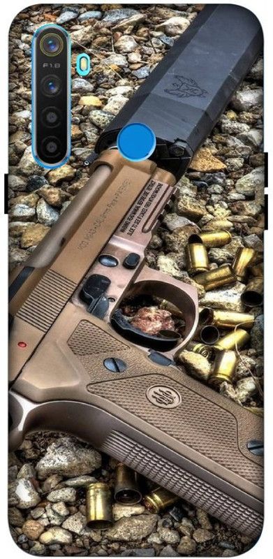 LUCKY MOBI.COM Back Cover for REALME NARZO 10 ( GUN WALLPAPER ) PRINTED BACK COVER  (Multicolor, Waterproof)