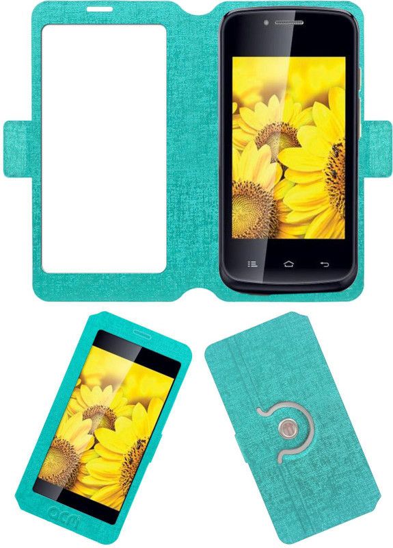 ACM Flip Cover for Iball Andi 3.5v Genius 2  (Blue, Cases with Holder, Pack of: 1)