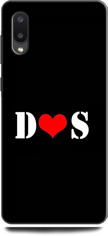 Afterglow Back Cover for SAMSUNG Galaxy M02 D S, D LOVES S, NAME, LETTER, ALPHABET, DS LOVE, HART  (Multicolor, Shock Proof, Pack of: 1)