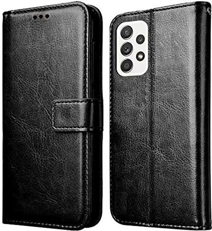 RGSG Book Cover for SAMSUNG GALAXY A32 4G  (Black, Pack of: 1)