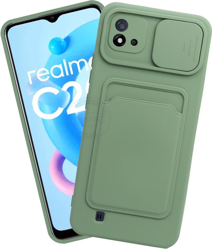 VAKIBO Back Cover for Realme C20, Realme C11 2021, Realme Narzo 50i, Realme C20A  (Green, Grip Case, Pack of: 1)
