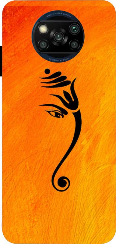 LIKELOOK Back Cover for Poco X3, Poco X3 Pro ( Ganeshji, Vinayak, Ganpati )  (Multicolor, Shock Proof, Pack of: 1)