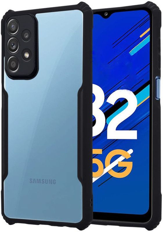 GRITOZ Back Cover for Samsung Galaxy A32 5G  (Black, Transparent, Dual Protection, Pack of: 1)