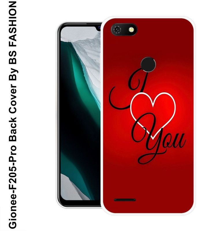 BSRAJ Back Cover for Gionee F205 Pro  (Red, Black, Silicon)
