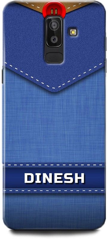 WallCraft Back Cover for Samsung Galaxy J8 DINESH NAME, D LETTER, BLUE, JEANS, ALPHABET, DESIGN  (Multicolor, Dual Protection, Pack of: 1)