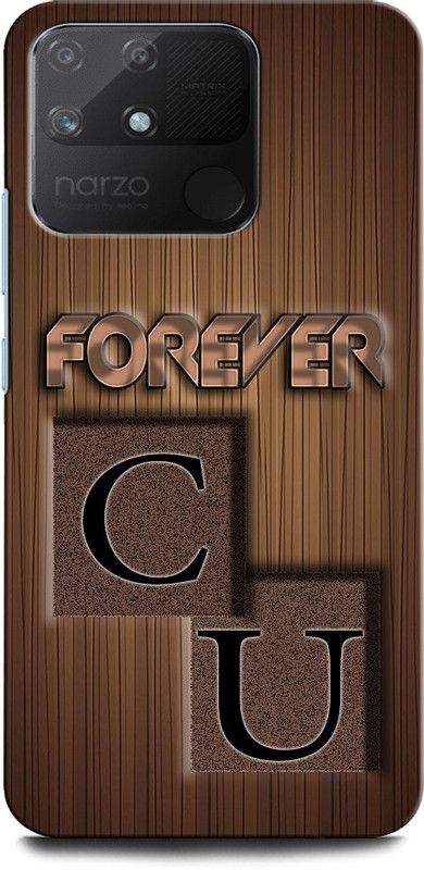 INTELLIZE Back Cover for Realme Narzo 50A CU, C LOVE U, U LOVE C, C LETTER, U LETTER, CU NAME  (Multicolor, Hard Case, Pack of: 1)