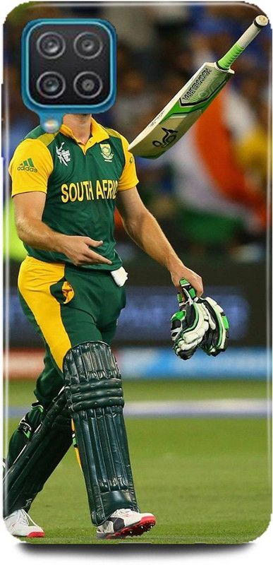 MP ARIES MOBILE COVER Back Cover for SAMSUNG Galaxy M12, Abhrham De VILLERS 360 Cricket player Caption Cool Rcb Cricketer Sports  (Multicolor, Hard Case, Pack of: 1)