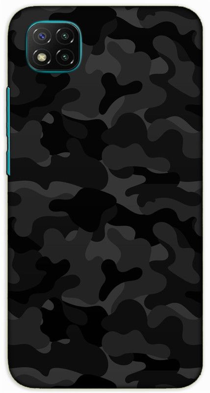 iprinto Back Cover for Poco C3 Army Back Cover  (Black, Hard Case, Pack of: 1)