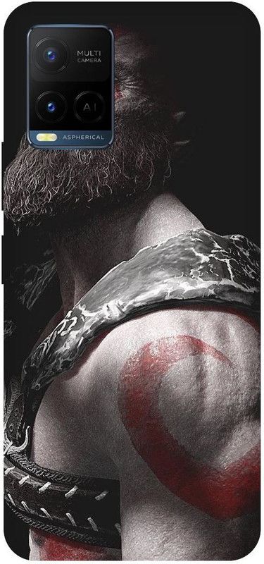 THE NARAYANA COLLECTIONS Back Cover for VIVO Y33t-V2146-GOD OF WAR,VIKINGS,BEARD,ANGERY  (Multicolor, Hard Case)