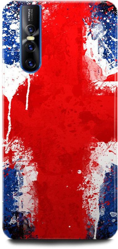 INDICRAFT Back Cover for Vivo V15 Pro, Vivo 1818, UK flag, Printed  (Multicolor, Shock Proof, Pack of: 1)