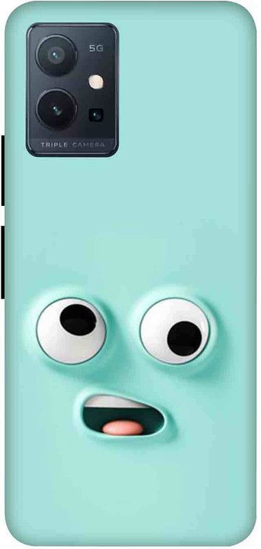 NDCOM Back Cover for VIVO Y75 5G Funny Cartoons Face Printed  (Multicolor, Hard Case, Pack of: 1)