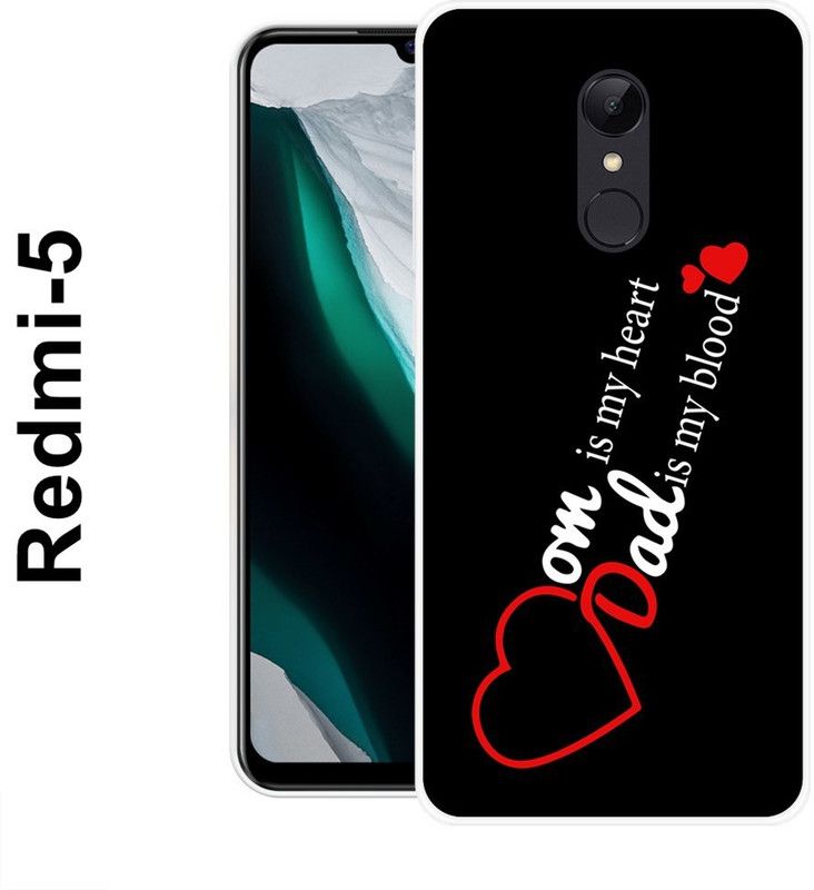 SHIVKUDI Back Cover for Redmi 5  (Black, White, Grip Case, Silicon)