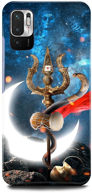 FRONK Back Cover for REDMI Note 10T 5G, SHIV, SHIVJI, MAHADEV, MAHAKAL, TRISHOOL  (Blue, Hard Case, Pack of: 1)