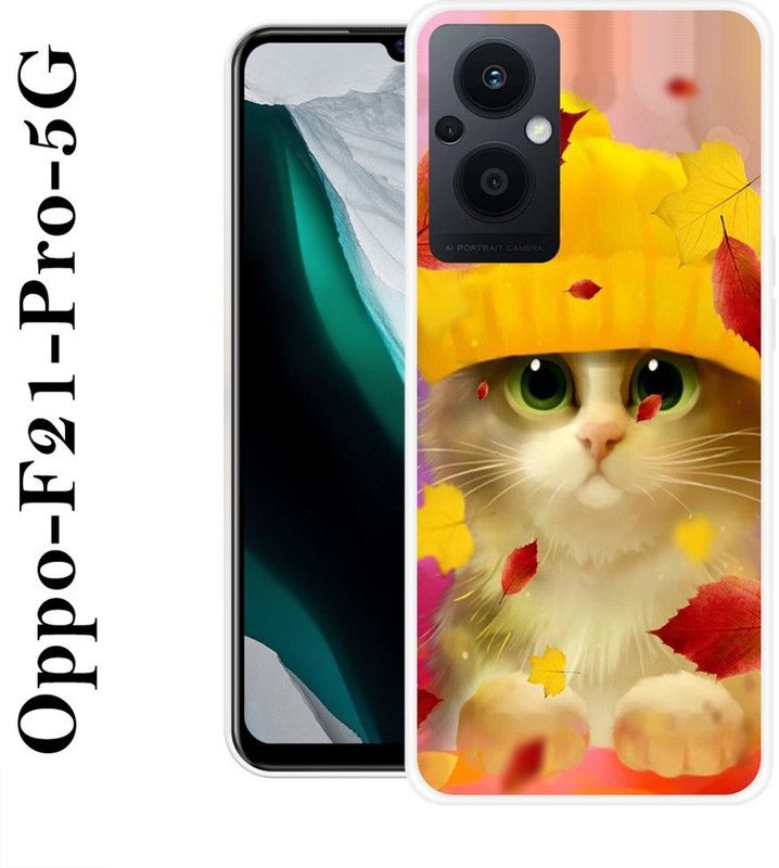 INDIALAND Back Cover for Oppo F21 Pro 5G  (Multicolor, Grip Case, Silicon)