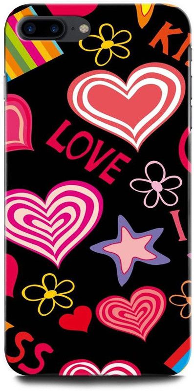 ORBIQE Back Cover for APPLE iPhone 8 Plus VALENTINES DAY, COUPLE DAY, LOVE, HEART  (Multicolor, Hard Case, Pack of: 1)