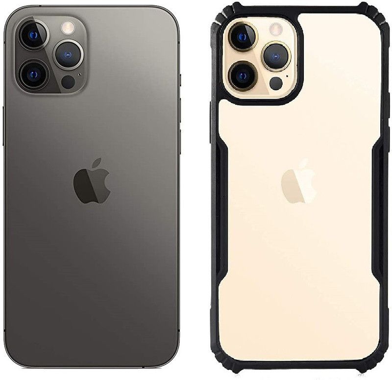 VIGHNAD Back Cover for iPhone 13 Pro  (Black, Shock Proof, Pack of: 1)