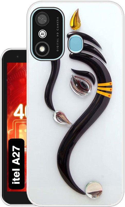 Case Club Back Cover for Itel A27  (Black, Grey, Silicon, Pack of: 1)