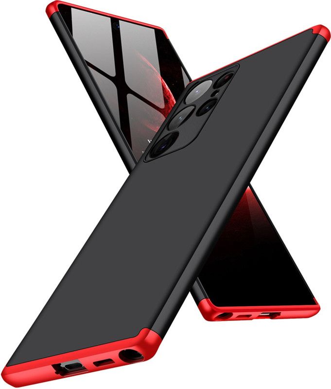 Kapa Back Cover for Samsung Galaxy S22 Ultra  (Red, Black, Shock Proof, Pack of: 1)