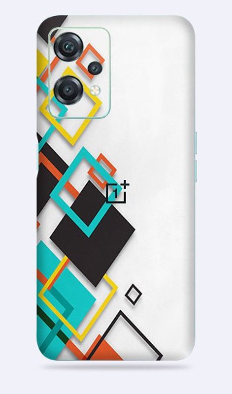 WeCre8 Skin's Oneplus Nord CE2 Lite 5G Mobile Skin  (Colorful Squar Multicolor Mobile Skin With Cleaning Wipes)