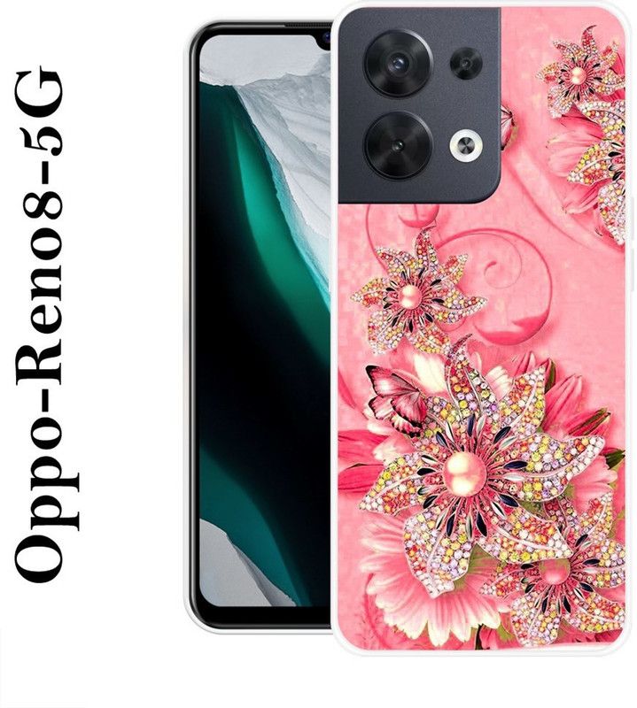 SUPERCASE Back Cover for Oppo Reno8 5G  (Pink, Grip Case, Silicon)