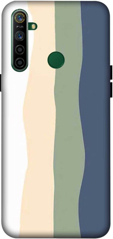 NDCOM Back Cover for REALME 5i Color Stripes Printed  (Multicolor, Hard Case, Pack of: 1)