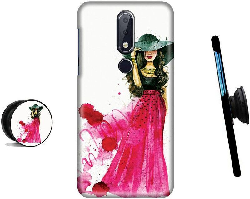 Pop Case Back Cover for Nokia 6.1 Plus  (Multicolor, Cases with Holder, Pack of: 1)