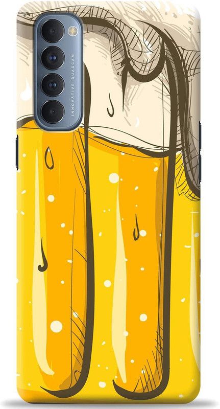 Loffar Back Cover for Oppo Reno4 Pro  (Yellow, Shock Proof)