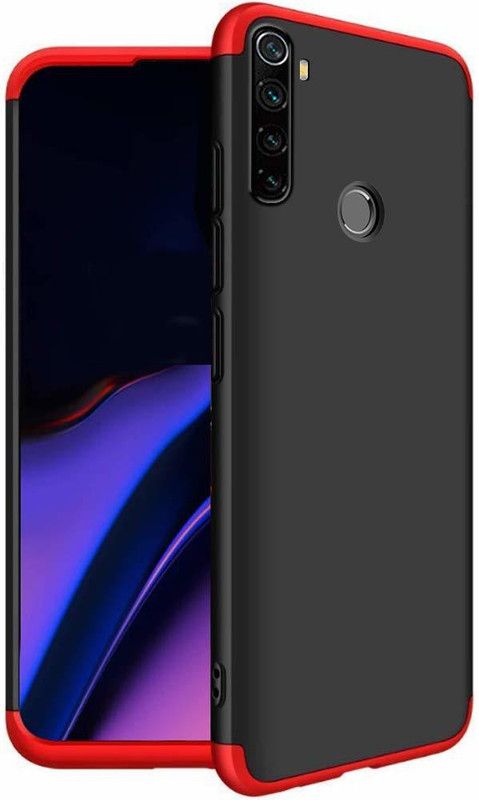 MOBILOVE Back Cover for Mi Redmi Note 8 | Full Body 3 in 1 Slim Fit 360 Degree Protection Hard Bumper Back Case  (Red, Black, Hard Case, Pack of: 1)