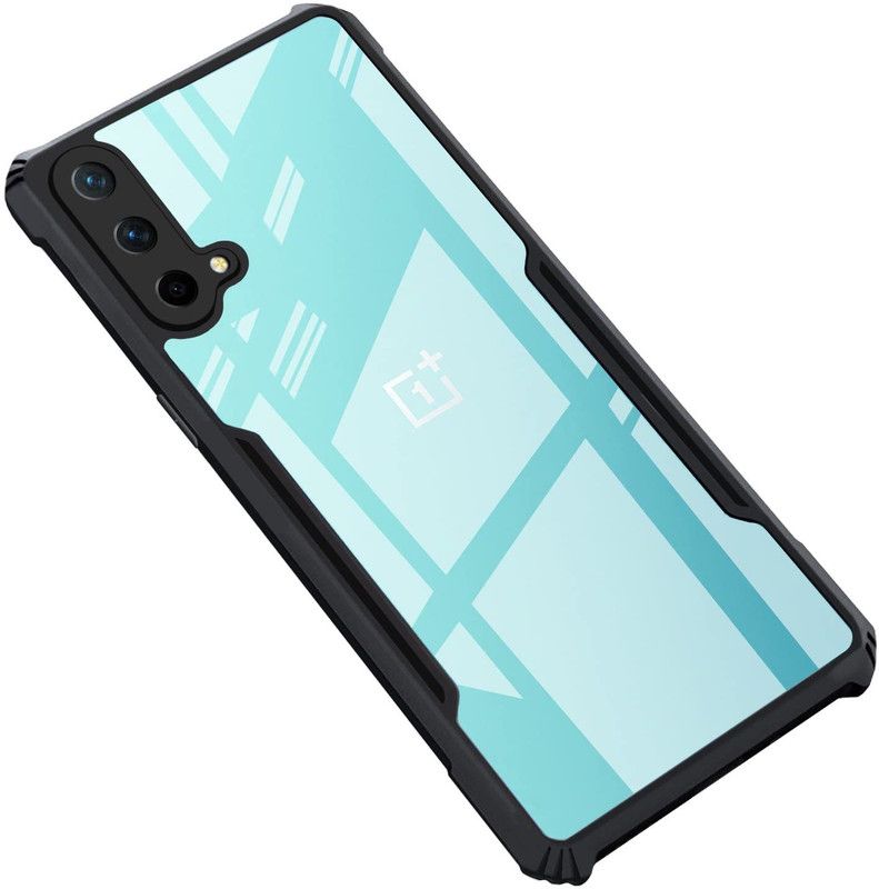 Blaze Hub Back Cover for OnePlus Nord CE 5G (Transparent | Grip Case | Crystal Clear | Shock Proof)  (Black, Pack of: 1)