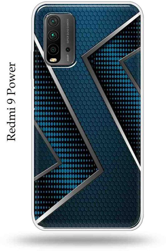 RM Style Back Cover for Redmi 9 power  (Blue, Silver, Anti-radiation, Silicon)