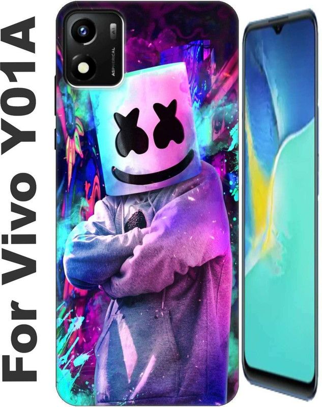 RDcon Back Cover for Vivo Y01A 2636  (Purple, Grip Case, Silicon, Pack of: 1)