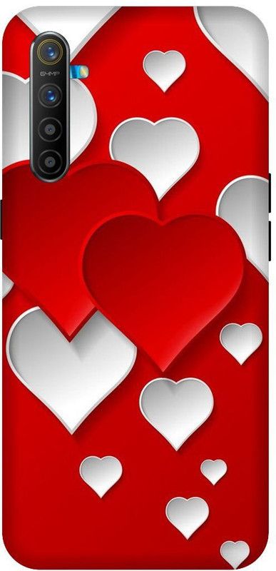 SSMORYA Back Cover for Realme X2 Red Heart Printed Back Cover  (Multicolor, Waterproof, Pack of: 1)