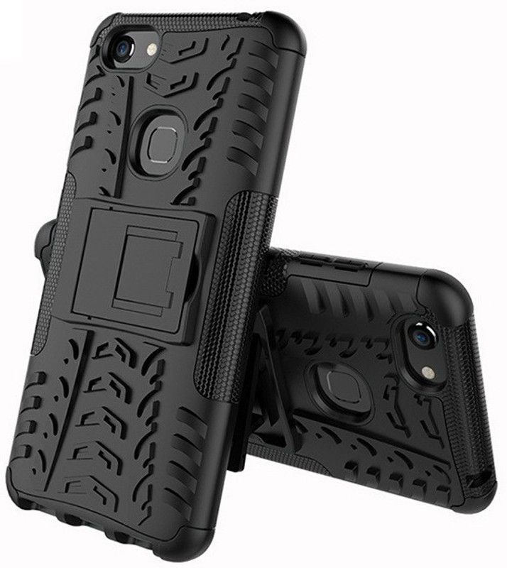 ZIVITE Back Cover for VIVO V7  (Black, Rugged Armor)